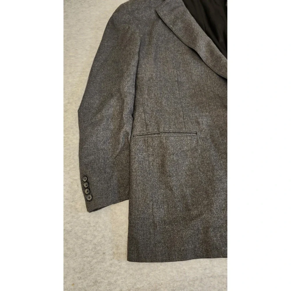 Vintage Corbin Blazer Mens‎ Large Gray Wool Two Button Sport Coat Made USA READ